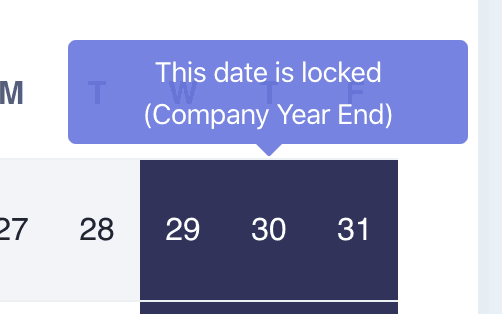Locked dates