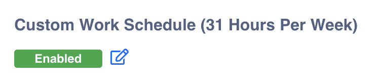 Custom Work Schedules