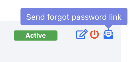 Forgot password button