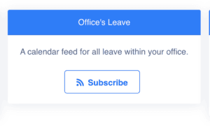 Office calendar feed