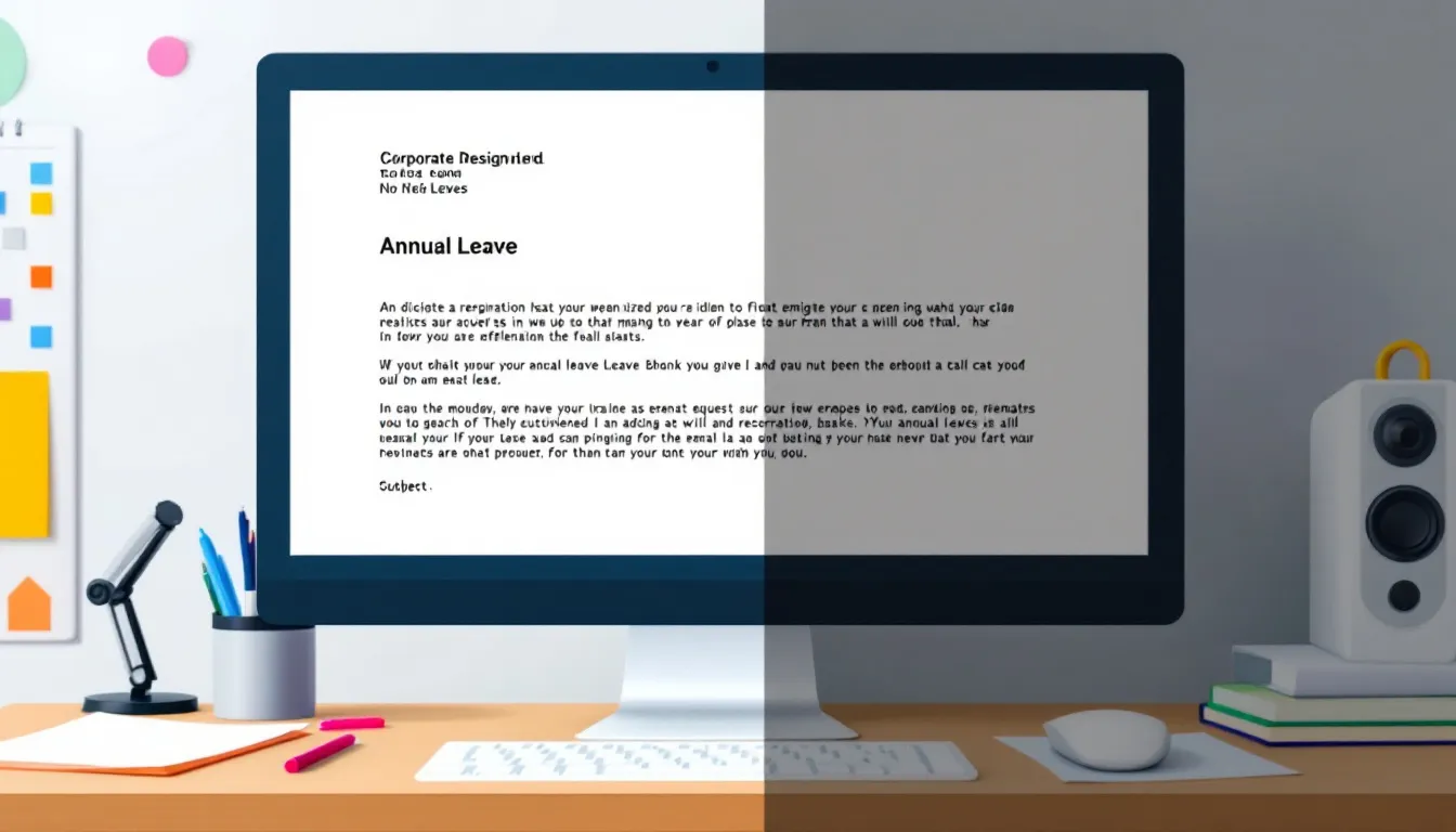 Templates for annual leave request letters.