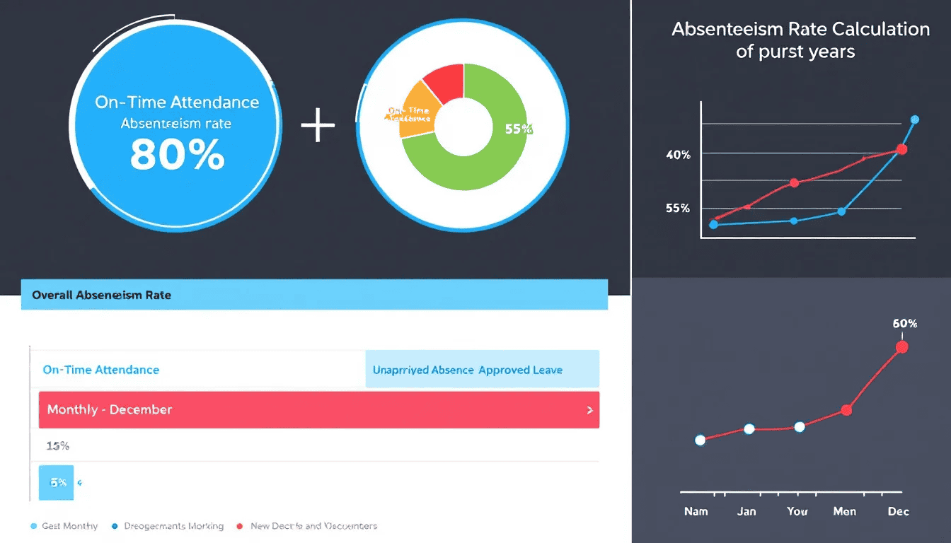 A graph illustrating absenteeism rate calculation.