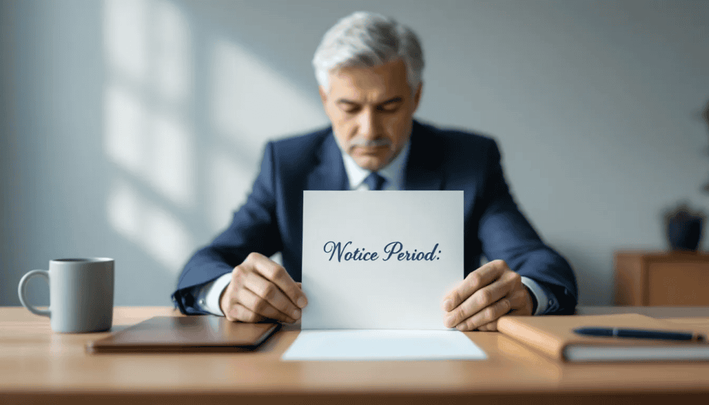 A visual representation of payment during the notice period.