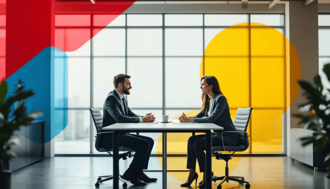 Conducting a return to work interview in a comfortable setting.